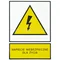 TZO plate - LIFE DANGEROUS VOLTAGE 74x105mm yellow