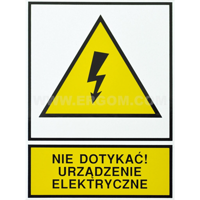 TZO sign - DO NOT TOUCH! ELECTRICAL DEVICE 148x210mm yellow