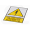 TZO sign - DO NOT TOUCH! ELECTRICAL DEVICE 52x74mm yellow