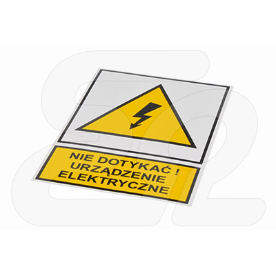 TZO sign - DO NOT TOUCH! ELECTRICAL DEVICE 74x105mm yellow