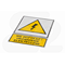 TZO sign - DO NOT TOUCH! ELECTRICAL DEVICE 74x105mm yellow