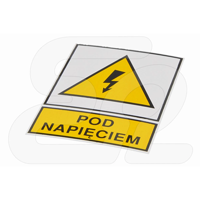 TZO sign - LIVE 52x74mm yellow
