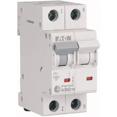 Überstromschutzschalter HN-B40/1N, 6 kA, In = 40 A, Kennlinie B, 1+N-polig. HN-Serie