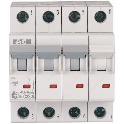 Überstromschutzschalter HN-C32/3N, 6 kA, In = 32 A, C-Charakteristik, 3+N-Pole. HN-Serie