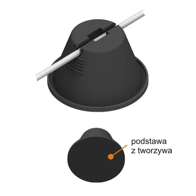 Uchwyt betonowy w tworzywie podstawa z tworzywa
