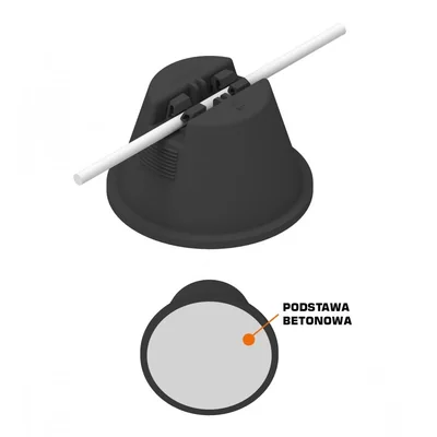 Uchwyt betonowy w tworzywie z podstawą betonową