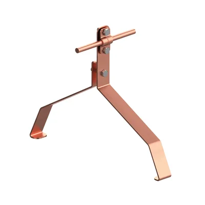 Uchwyt gąsiorowy profilowany śruba wzór 21 wysokość 10cm miedziany