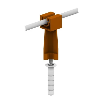 Uchwyt na drut z zaciskiem fi 10 L=115mm wejście na drut