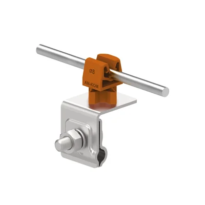 Uchwyt stalowy na felc uniwersalny zatrzask wysokość 3,5cm brązowy