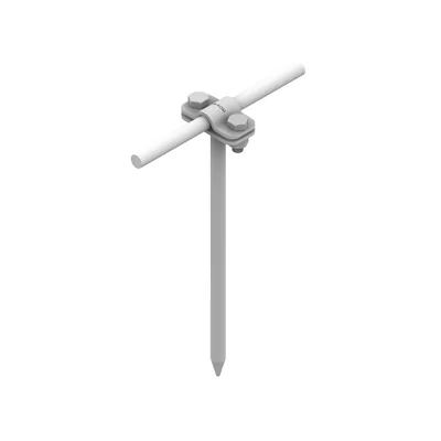 Uchwyt wbijany na drut ze śrubą L=25cm ocynkowany ogniowo