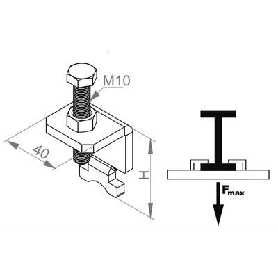 UCM3 C-Profil-Montagehalterung, Blechdicke – 6,0 mm