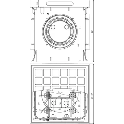 UF testovací box s testovacím konektorem, 197x197x204 mm, plast UFTSK 7.10 FL40 197X197X204 K