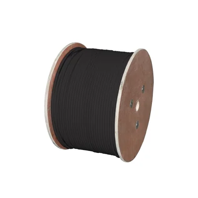 U/FTP cable category 6A, data communication, PE outdoor dry, Fca 4x2x23 AWG, 10Gb/s, black, 500m - ALANTEC