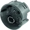 UK1 flush-mounted box, 46mm plate, 72mm diameter, connection, without screws, universal, black, IP30