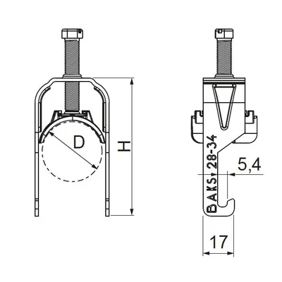 UKZP1/64-70 Kabelklemme mit Kunststoffgehäuse
