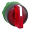Unidad de interruptor Harmony XB5, 3 posiciones, LED rojo, retorno al centro, hoja de plástico larga