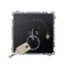 Unipolar 2-position key switch 5A 230V matt metallized graphite