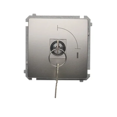 Unipolar key switch 2-position "0-I" 5A 250V for soldering satin metallized