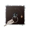 Unipolar key switch 2 positions 5A 230V chocolate matt metallized