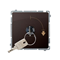 Unipolar key switch 2 positions 5A 230V chocolate matt metallized