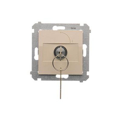 Unipolar key switch (module) 2-position 0-I N/O contact 5 A 230V cream