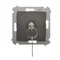 Unipolar key switch (module) 2-way N/O contact, 5 A, 250. , matt bronze metallic