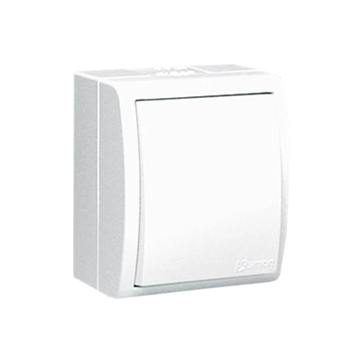 Unipolar switch with backlight, 230V, white