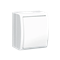 Unipolar switch with backlight, 230V, white