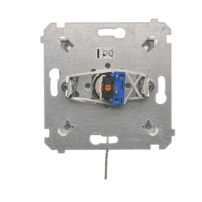 Unipolarer Schlüsselschalter (Modul) 2-Position 0-I Schließerkontakt 5 A 230V silber (metallic)