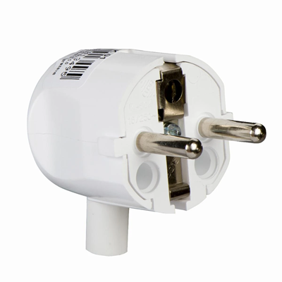 Unischuko plug side cable outlet white