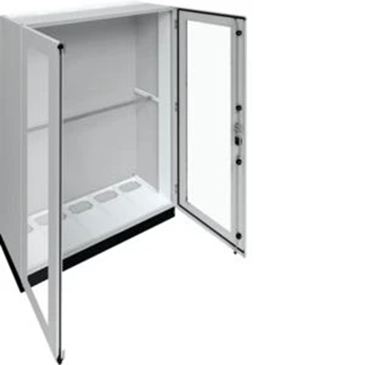 UNIVERS Appareillage au sol IP55/I 1300x1800x400 avec embase 100mm, porte transparente