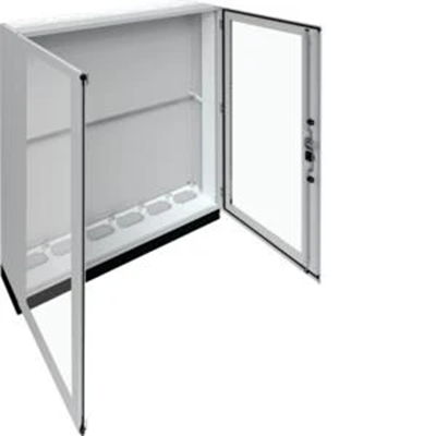 UNIVERS Appareillage au sol IP55/I 1550x1800x275 avec embase 100mm, porte transparente