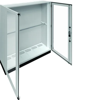 UNIVERS Appareillage au sol IP55/I 1550x1800x400 avec embase 100mm, porte transparente