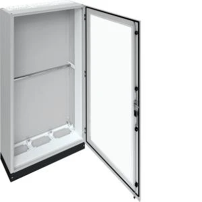 UNIVERS Appareillage au sol IP55/I 800x1800x275 avec embase 100mm, porte transparente