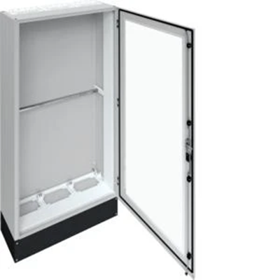 UNIVERS Appareillage au sol IP55/I 800x1800x275 avec embase 200mm, porte transparente