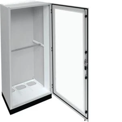 UNIVERS Appareillage au sol IP55/I 800x1800x400 avec embase 100mm, porte transparente