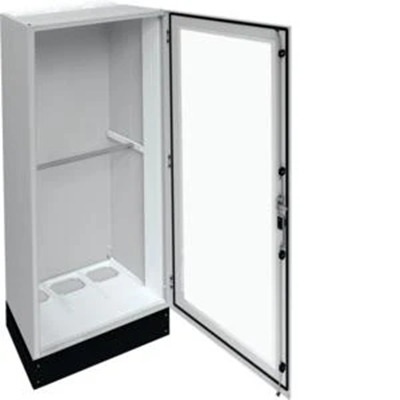 UNIVERS Appareillage au sol IP55/I 800x1800x400 avec embase 200mm, porte transparente