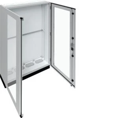 UNIVERS Appareillage au sol IP55/II 1050x1800x275 avec embase 100mm, porte transparente