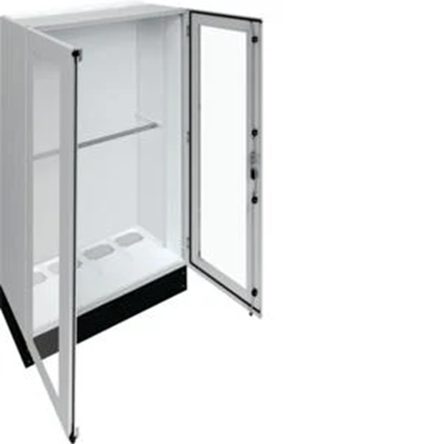 UNIVERS Appareillage au sol IP55/II 1050x1800x400 avec embase 200mm, porte transparente