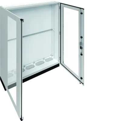 UNIVERS Appareillage au sol IP55/II 1300x1800x275 avec embase 100mm, porte transparente