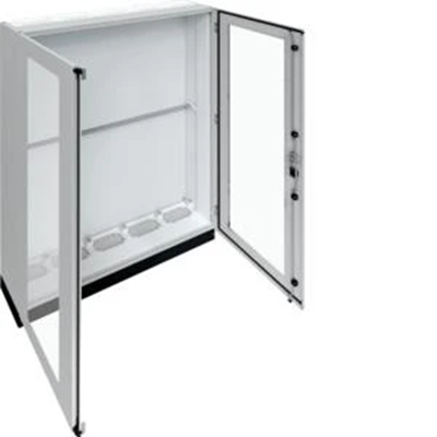 UNIVERS Appareillage au sol IP55/II 1300x1800x275 avec embase 100mm, porte transparente