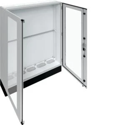 UNIVERS Appareillage au sol IP55/II 1300x1800x275 avec embase 200mm, porte transparente