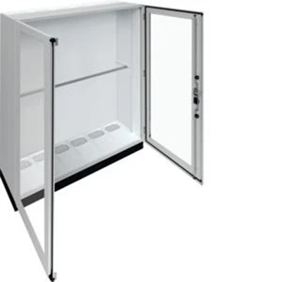 UNIVERS Appareillage au sol IP55/II 1550x1800x400 avec embase 100mm, porte transparente