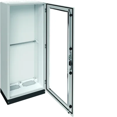 UNIVERS Appareillage au sol IP55/II 550x1800x275 avec embase 100mm, porte transparente