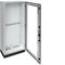 UNIVERS Appareillage au sol IP55/II 550x1800x275 avec embase 100mm, porte transparente