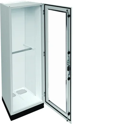 UNIVERS Appareillage au sol IP55/II 550x1800x400 avec embase 100mm, porte transparente