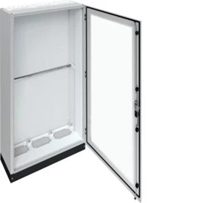 UNIVERS Appareillage au sol IP55/II 800x1800x275 avec embase 100mm, porte transparente