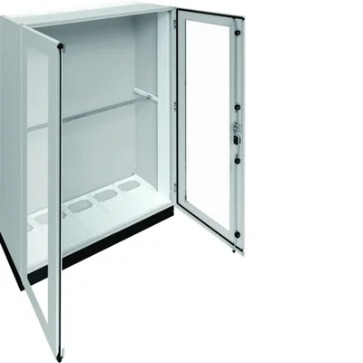 UNIVERS Centralino da pavimento IP55/I 1300x1800x400 con zoccolo 100mm, porta trasparente