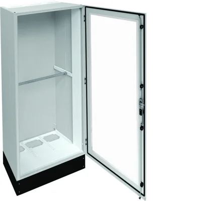 UNIVERS Centralino da pavimento IP55/I 800x1800x400 con zoccolo 200mm, porta trasparente