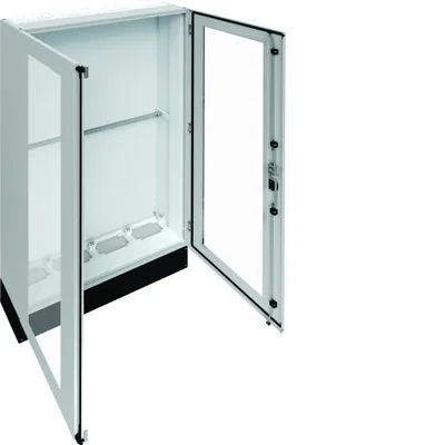 UNIVERS Centralino da pavimento IP55/II 1050x1800x275 con zoccolo 200mm, porta trasparente